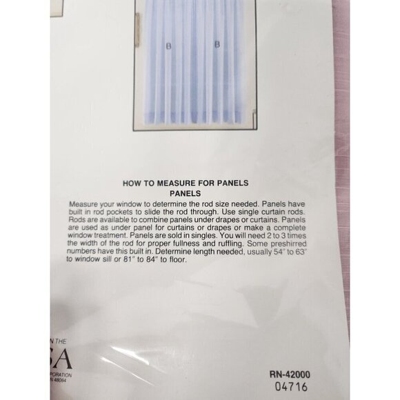 Vintage Moonbeams Pink Window Panel Curtain Allover Scroll Design 60"x84" NEW - Picture 7 of 7